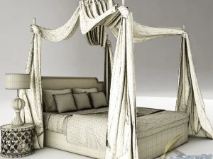 bedroom set 019 3D Model