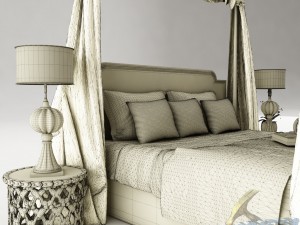 bedroom set 019 Model 3D