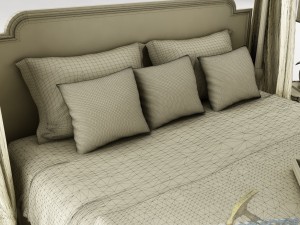 bedroom set 019 Model 3D