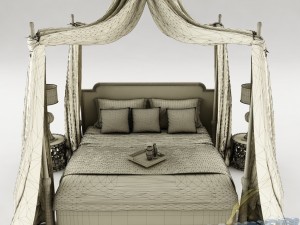 bedroom set 019 Model 3D