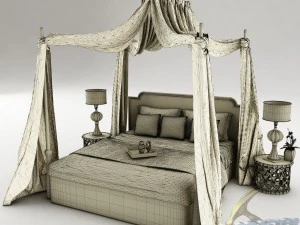 bedroom set 019 3D Model