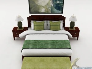 bedroom set 020 3D Model