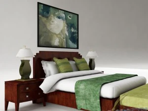 bedroom set 020 3D Model