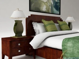 bedroom set 020 3D Model