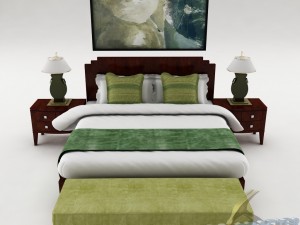 bedroom set 020 Modelo 3D