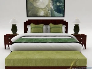 bedroom set 020 3D Model