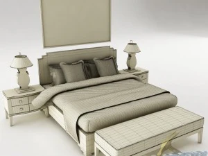 bedroom set 020 3D Model