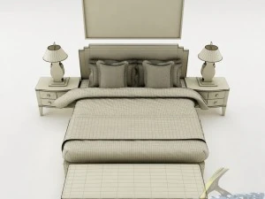 bedroom set 020 3D Model