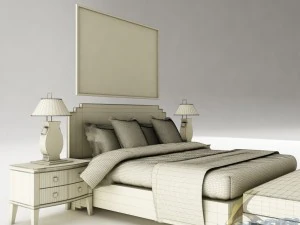 bedroom set 020 3D Model