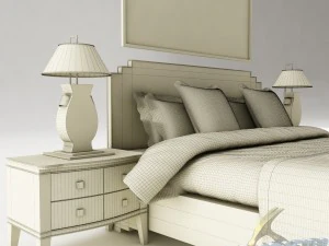 bedroom set 020 3D Model
