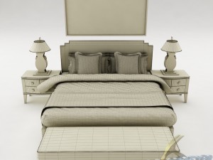 bedroom set 020 Modelo 3D