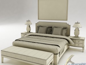 bedroom set 020 Modelo 3D