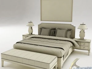 bedroom set 020 3D Model