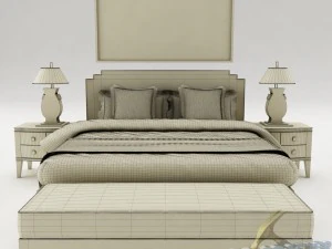 bedroom set 020 3D Model