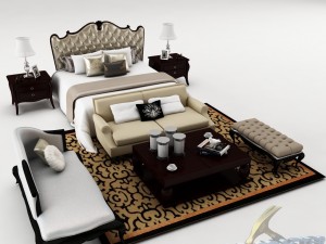 bedroom set 021 3D Model