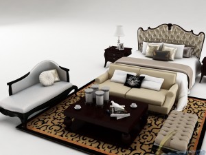 bedroom set 021 Modelo 3D