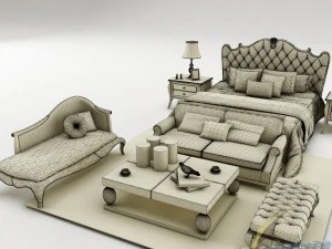 Schlafzimmerset 021 3D Modell