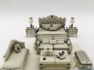 bedroom set 021 Modelo 3D