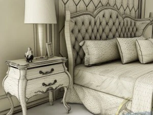 bedroom set 023 3D Model