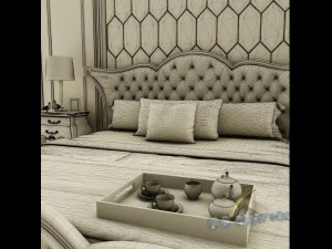 bedroom set 023 3D Model