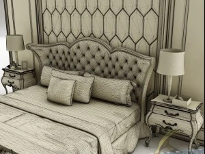 bedroom set 023 3D Model
