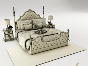 bedroom set 023 3D Model