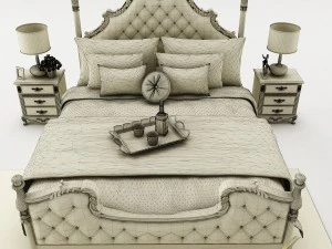 bedroom set 023 3D Model
