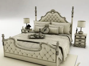 bedroom set 023 3D Model