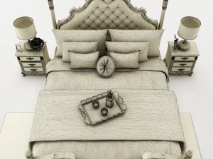 bedroom set 023 3D Model