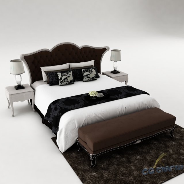 bedroom set 026 Model 3D .c4d .max .obj .3ds .fbx .stl .blend 