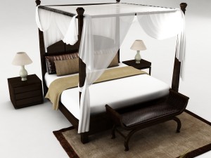 bedroom set 027 Modello 3D