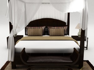 bedroom set 027 Model 3D