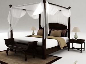 bedroom set 027 Model 3D
