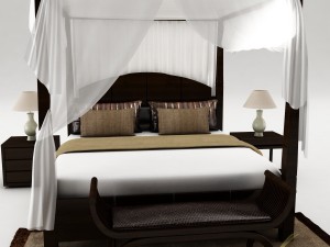 bedroom set 027 Model 3D