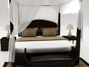 bedroom set 027 3D Model