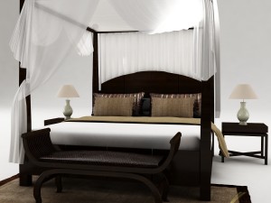 bedroom set 027 Model 3D