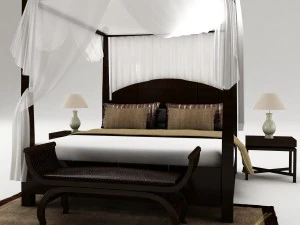 bedroom set 027 3D Model