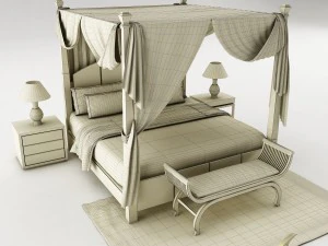 bedroom set 027 3D Model