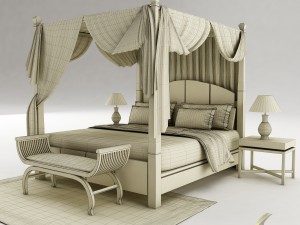 bedroom set 027 Model 3D
