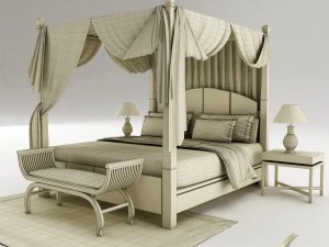 bedroom set 027 3D Model