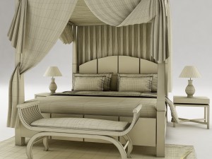 bedroom set 027 Model 3D