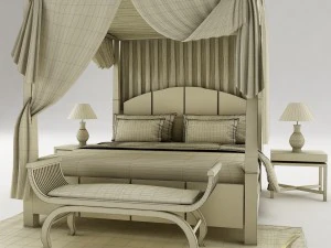 bedroom set 027 3D Model