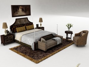 bedroom set 028 3D Model