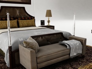 bedroom set 028 3D Model
