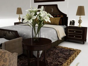 bedroom set 028 3D Model