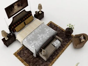 bedroom set 028 3D Model