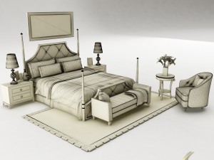 bedroom set 028 3D Model