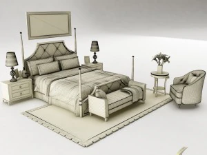 bedroom set 028 3D Model