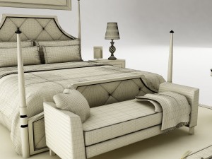 bedroom set 028 3D Model