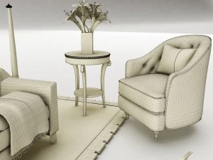 bedroom set 028 3D Model